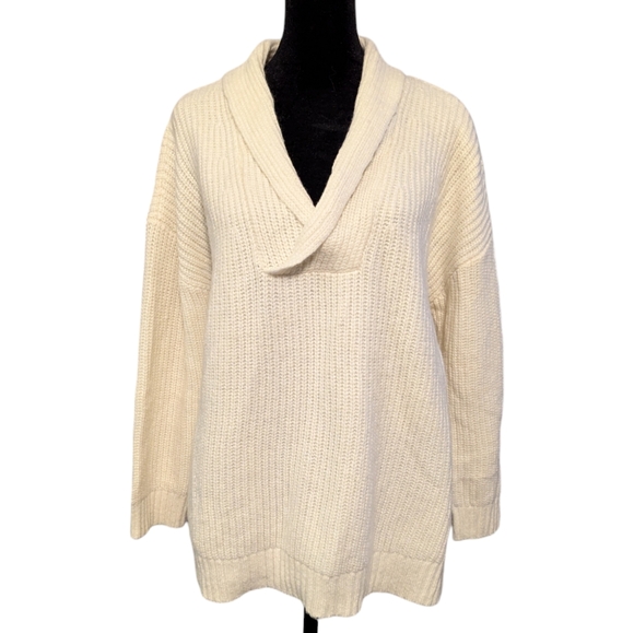 Talbots Petite XL Ivory Knit Sweater - Picture 1 of 6